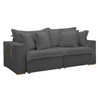 Sofá Cama 3 Lugares Arizona Retrátil 20735 Veludo Cinza  - Celflex