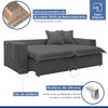 Sofá Cama 3 Lugares Arizona Retrátil 20735 Veludo Cinza  - Celflex