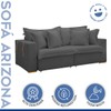 Sofá Cama 3 Lugares Arizona Retrátil 20735 Veludo Cinza  - Celflex