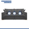 Sofá Cama 3 Lugares Arizona Retrátil 20735 Veludo Cinza  - Celflex