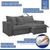 Sofá Cama 3 Lugares Arizona Retrátil 20735 Veludo Cinza  - Celflex