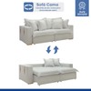 Sofá Cama 3 Lugares Arizona Retrátil 20735 Boucle Gelo - Celflex