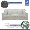 Sofá Cama 3 Lugares Arizona Retrátil 20735 Boucle Gelo - Celflex
