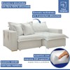 Sofá Cama 3 Lugares Arizona Retrátil 20735 Boucle Gelo - Celflex