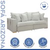 Sofá Cama 3 Lugares Arizona Retrátil 20735 Boucle Gelo - Celflex