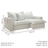 Sofá Cama 3 Lugares Arizona Retrátil 20735 Boucle Gelo - Celflex