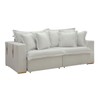 Sofá Cama 3 Lugares Arizona Retrátil 20735 Boucle Gelo - Celflex