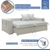 Sofá Cama 3 Lugares Arizona Retrátil 20735 Boucle Gelo - Celflex