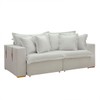 Sofá Cama 3 Lugares Arizona Retrátil 20735 Boucle Gelo - Celflex