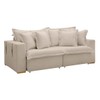 Sofá Cama 3 Lugares Arizona Retrátil 20735 Boucle Bege  - Celflex