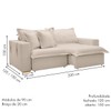Sofá Cama 3 Lugares Arizona Retrátil 20735 Boucle Bege  - Celflex