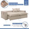 Sofá Cama 3 Lugares Arizona Retrátil 20735 Boucle Bege  - Celflex