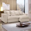 Sofá Cama 3 Lugares Arizona Retrátil 20735 Boucle Bege  - Celflex