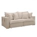 Sofá Cama 3 Lugares Arizona Retrátil 20735 Boucle Bege  - Celflex