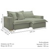 Sofá Cama 3 Lugares Arizona Retrátil 20735 Boucle Verde - Celflex