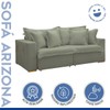 Sofá Cama 3 Lugares Arizona Retrátil 20735 Boucle Verde - Celflex