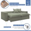 Sofá Cama 3 Lugares Arizona Retrátil 20735 Boucle Verde - Celflex