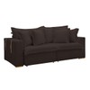Sofá Cama 3 Lugares Arizona Retrátil Veludo Marrom - Celflex