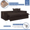 Sofá Cama 3 Lugares Arizona Retrátil Veludo Marrom - Celflex