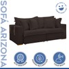 Sofá Cama 3 Lugares Arizona Retrátil Veludo Marrom - Celflex