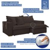Sofá Cama 3 Lugares Arizona Retrátil Veludo Marrom - Celflex
