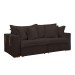 Sofá Cama 3 Lugares Arizona Retrátil Veludo Marrom - Celflex