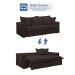 Sofá Cama 3 Lugares Arizona Retrátil Veludo Marrom - Celflex