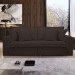 Sofá Cama 3 Lugares Arizona Retrátil Veludo Marrom - Celflex