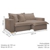 Sofá Cama 3 Lugares Arizona Retrátil Veludo Bege Escuro - Celflex