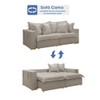 Sofá Cama 3 Lugares Arizona Retrátil Veludo Bege Claro - Celflex