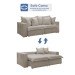 Sofá Cama 3 Lugares Arizona Retrátil Veludo Bege Claro - Celflex