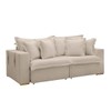 Sofá Cama 3 Lugares Arizona Retrátil Boucle Bege - Celflex