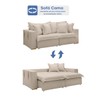 Sofá Cama 3 Lugares Arizona Retrátil Boucle Bege - Celflex