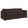 Sofá Cama 3 Lugares Aurora Retrátil Veludo Marrom - Celflex