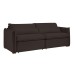 Sofá Cama 3 Lugares Aurora Retrátil Veludo Marrom - Celflex