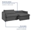 Sofá Cama 3 Lugares Aurora Retrátil Veludo Cinza - Celflex