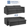 Sofá Cama 3 Lugares Aurora Retrátil Veludo Cinza - Celflex