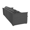 Sofá Cama 3 Lugares Aurora Retrátil Veludo Cinza - Celflex