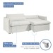 Sofá Cama 3 Lugares Aurora Retrátil Boucle Gelo - Celflex