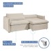 Sofá Cama 3 Lugares Aurora Retrátil Boucle Bege - Celflex