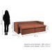 Sofá Cama 3 Lugares Aurora Retrátil Boucle Terracota - Celflex