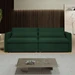 Sofá Cama 3 Lugares Aurora Retrátil Veludo Verde - Celflex