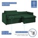 Sofá Cama 3 Lugares Aurora Retrátil Veludo Verde - Celflex