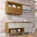 Cozinha Compacta Princesa 4 Portas 3 Gavetas Ripado 100% Mdf Freijó/Offwhite - Nesher