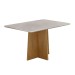 Mesa de Madeira Jade com Vidro Cinamomo/Off White 13575.230 - Valdemóveis