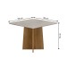 Mesa de Madeira Jade com Vidro Cinamomo/Off White - Valdemóveis