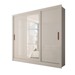 Guarda-Roupa Casal Sophia 3 Portas 3 Gavetas com Espelho Branco - Panorama Móveis