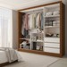 Guarda-Roupa Casal Sophia 3 Portas 3 Gavetas com Espelho Cinamomo - Panorama Móveis