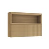Armário Aéreo Cozinha 120 Cm Marquesa 1 Porta Ripado 100% Mdf Nature - Nesher
