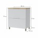 Balcão de Cozinha 80 Cm Marquesa 1 Porta 1 Gaveta 100% Mdf Branco/Nature - Nesher